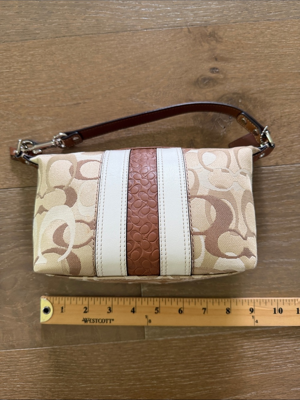 Coach Vintage Y2K Signature Brown Mini Bag Baguette - Picture 7 of 8